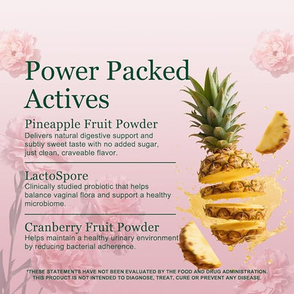 Feminine Balance & Hormone Support Capsules – Vaginal & Urinary Wellness, Healthy Flora, Hormone Health, Energy Vitality – LactoSpore, Cranberry, Pineapple & Primal Organ Blend, 90 Count