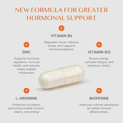 Hormonal Support - Hormone Balance Supplement for Women, PMS Support Supplement & Hormone Harmony for Women, Supports Energy, Mood Swings, Hot Flashes, Menopause Hormonal Balance (60 Caps)