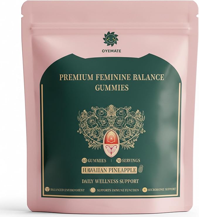 Feminine Balance Gummies - Pineapple Probiotics for Women for Premium Women’s Health & Wellness-Immune Support, Hawaiian Pineapple,60 Gummies (30 Servings)（P1）