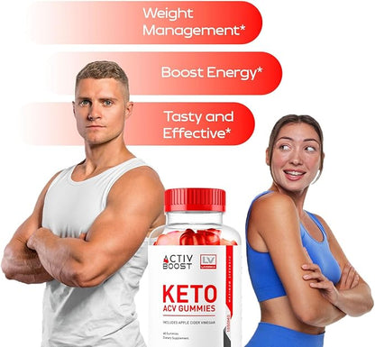(3 Pack) ActivBoost Keto Gummies Advanced Formula, 180 Gummies for 3 Months