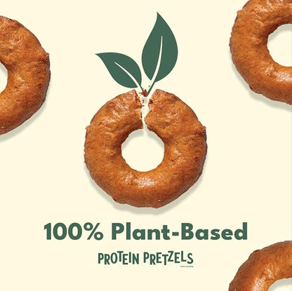 CRISP POWER Protein Pretzels, Sea Salt, 28G Protein, High Protein Snack, High Fiber, Low Carb Crunchy Pretzel Snacks, No Added Sugar, 1.75 oz Bags, 24 Pack, Vegan, Keto