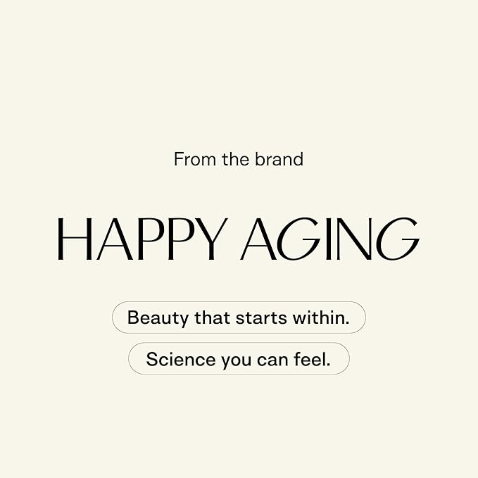 Happy Aging Marine Collagen Peptides Glow Shot 10,000mg - Liquid Collagen for Women with Liposomal Delivery - Promotes Skin Hydration, Elasticity & Radiance - Supports Hair & Nails, 10 Shots