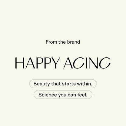 Happy Aging Marine Collagen Peptides Glow Shot 10,000mg - Liquid Collagen for Women with Liposomal Delivery - Promotes Skin Hydration, Elasticity & Radiance - Supports Hair & Nails, 10 Shots