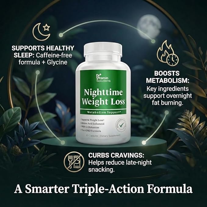 Nighttime Fat Burner Supplements - Appetite Suppressants for Weight Loss - Night-Time Fat Burner for Women and Men Supporting Sleep & Relaxation - Weight Loss Pills - 60 Capsules