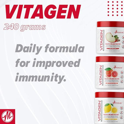 Metabolic Nutrition Vitagen, Vitamin Adaptogen Complex, 240 g, Health & Wellness Solution (Sweet Pink Grapefruit)