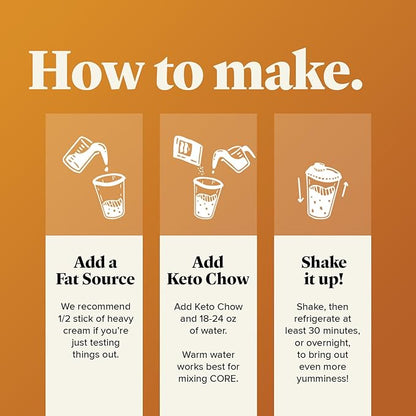 Keto Chow Eggnog | Keto Meal Replacement Shake Powder | Nutritionally Complete | Low Carb | Delicious Easy Meal Substitute | Protein Rich You Choose The Fat | Single Meal