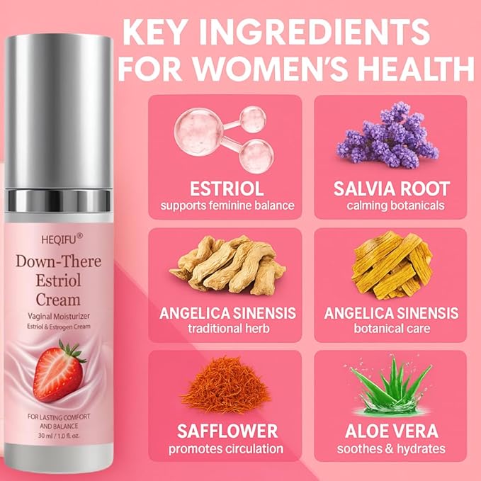 Bioidentical Estriol Cream for Women's Menopause Relie – Estrogen Cream – 30ml (2-Month Supply) – Lightweight, Moisturizing Formula, Refreshing & Ideal for Daily Use