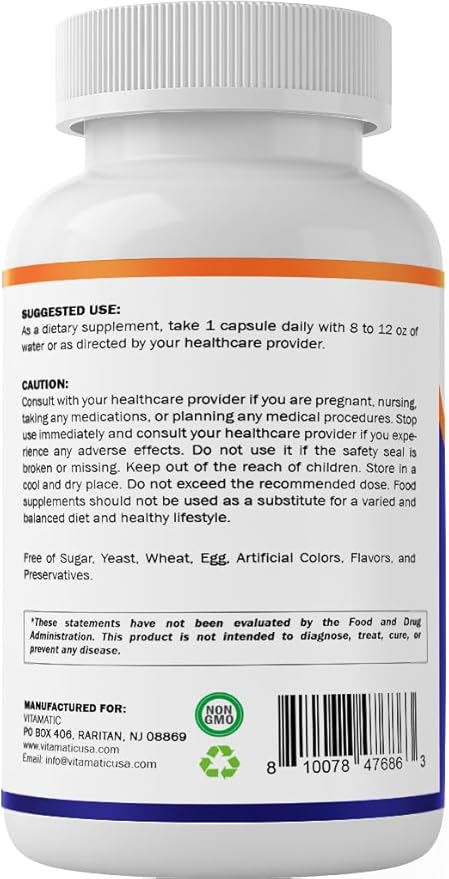 Vitamatic Cortisol Health Support - 90 Veggie Capsules - Made with Adaptogenic Blend with Ashwagandha, Rhodiola, Magnolia, L-Theanine, Phosphatidylserine (Pack of 2)