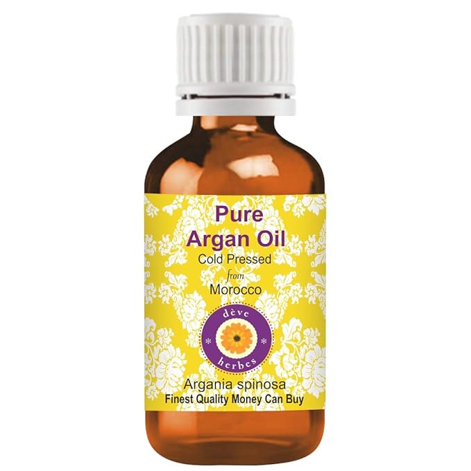 Deve Herbes Pure Argan (Moroccan) Oil (Argania spinosa) Cold Pressed 10ml (0.33 oz)