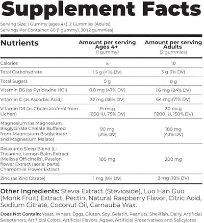 GLOWCO Magnesium Glycinate Sleep Gummies for Kids 4+ – Melatonin Free, Gentle Calm Magnesium Gummies, Sugar Free, Vegan (Pack of 1)