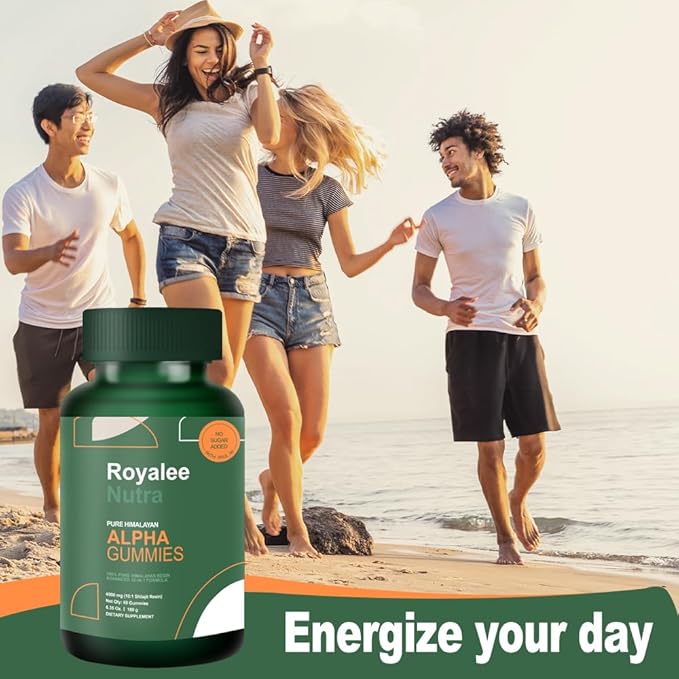 10-in-1 Alpha Gummies for Men – 4000 mg Himalayan Shilajit with Tongkat Ali & Maca – 75% Fulvic Acid, Sugar-Free Vegan Energy and Vitality Support, 85+ Trace Minerals, 60 Count