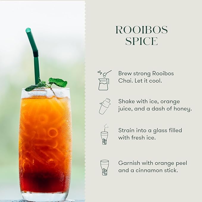 Luxmi Estates - Rooibos Chai - Rooibos Tea with Spices - Loose Leaf - 100g, 3.52 Oz (50 Cups), Limited Fall Tea with Cinnamon, Cardamom and Clove, Perfect for Relaxation