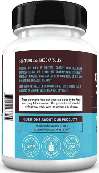 BioSchwartz Hydrolyzed Collagen Peptide Capsules - Multi Collagen Supplements for Women Types I, II, III, V, X with Vitamin C, Biotin, Keratin and Hyaluronic Acid for Skin, Hair & Nails - 135ct