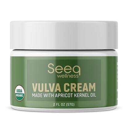 Organic Vulva Balm, Intimate Skins Care, Menopause Support, Relieves Feminine Dryness, Itching, Burning, Redness, Irritation - All Natural - 2 oz