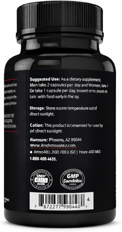 Andro400 Ultra Max T Maximum Strength T-Support Complex – 200:1 Tongkat Ali, ForsLean, & D-Aspartic Acid – Premium Formula for Lean Muscle & Metabolism – 2 Pack, 120 Capsules, 60 Day Supply
