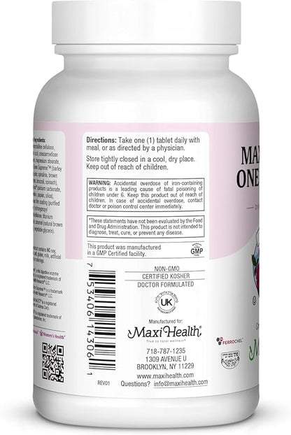 Maxi Health Prenatal Vitamins for Women – One Daily Prenatal Vitamins with Iron, Folate, Choline, Vitamin D3, and Essential Nutrients – High Absorption prenatals Supplement – 60 Day Supply