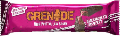 Grenade High Protein Bar - Dark Chocolate Raspberry, 12 x 60 g