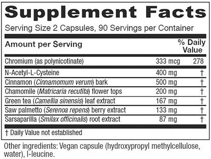 Vitanica OvaBlend - Endorine and Ovulation Support for Women with NAC, Chromium, Green Tea, and Saw Palmetto - Supports Healthy Ovulation - Vegan - 180 Capsules