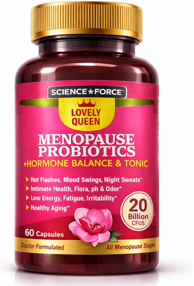 Lovely Menopause Supplement + Hormone Balance + Weight Management, Hot Flashes, Mood Swings, Vaginal Health & Dryness | Black Cohosh, Dong Quai, Ashwagandha + Probiotics, Woman Supplement, 60 ct