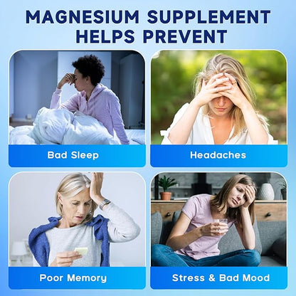 Magnesium Glycinate Gummies 600mg, Sugar Free Magnesium Potassium Supplement for Adults with Magnesium L-Threonate, Vitamin D, B6,and CoQ10 for Sleep, Body Support and Relaxation,120 Count