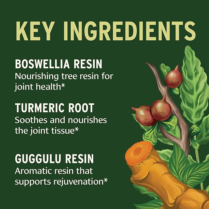 Banyan Botanicals Organic Joint Support–Advanced Mobility & Flexibility Supplement with Boswellia,Guggulu Resin & Turmeric–Natural Lubrication for Cartilage, Bones & Muscles-90 Tablets-USDA Organic