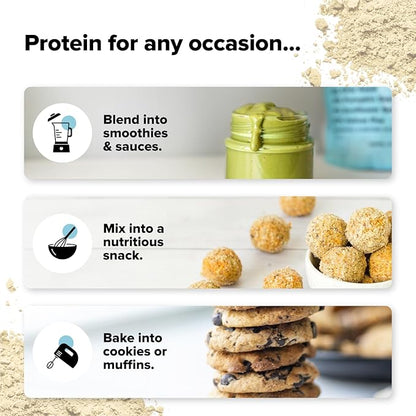 Complement Organic Unflavored Vegan Protein Powder (15 Servings) Low Carb, Low Calorie, Sugar Free, Soy Free, Non-GMO, Gluten Free, Non Dairy- Yellow Pea, Pumpkin Seed- 15g Plant Based Protein Powder
