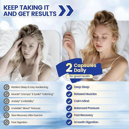 1000mg Magnesium Complex Capsules, 8 Elemental with Magnesium Glycinate, Citrate, Malate, Taurate, Oxide, Carbonate, Aspartate, Orotate for Bones, Muscle, Recovery, Energy, Vegan Non-GMO, 4 Bottle