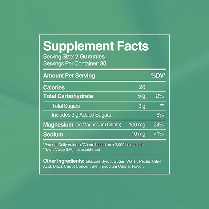 Chapter One Magnesium Gummies, Great Tasting Magnesium for Kids, Calm Kids Magnesium, Magnesium Gummies for Women and Men, Certified Kosher, (60 Flavored Gummies)