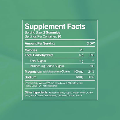 Chapter One Magnesium Gummies, Great Tasting Magnesium for Kids, Calm Kids Magnesium, Magnesium Gummies for Women and Men, Certified Kosher, (60 Flavored Gummies)