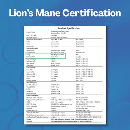 URVI Lion's Mane Gummies 5-in-1 – 9000mg Lion's Mane, Panax Ginseng, Folate 5-MTHF, B12 & Iodine – Nootropic Brain Supplement, Boosts Memory, Focus & Energy – Sugar-Free – Cola Flavor – 60 Count