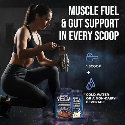 Vega Sport Premium Protein Powder + Recovery Bundle - Vanilla (20 servings) and Chocolate (19 servings) 30g Plant Based Protein, 5g BCAAs, Low Carb, Keto, Pea Protein for Women and Men