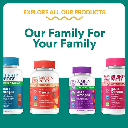 SmartyPants Prenatal Multivitamin Gummies with Omega 3 DHA/EPA, Methylfolate, Biotin, Vitamins D3, C, B12, B6, A, K, and Zinc, Gluten Free, Clean Label, Two Fruit Flavors, 90 Gummies (30 Day Supply)