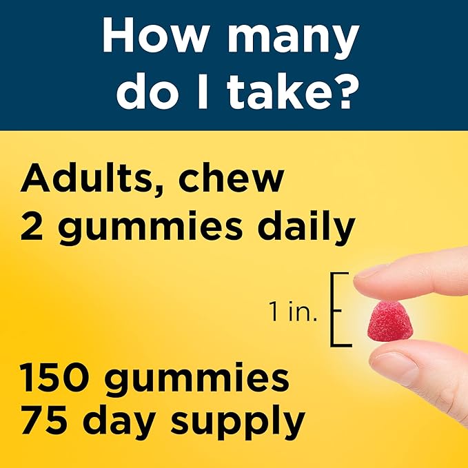 Nature Made Mens Multivitamin Gummies with Omega-3,Mens Gummy Multivitamins for Daily Nutritional Support,150 Gummy Vitamins and Minerals,75 Day Supply,(Pack of 2)