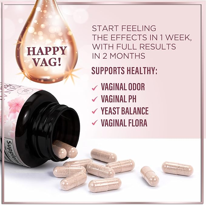 Vaginal Probiotics for Women - Gently Support Feminine Health, pH Balance, Healthy Odor & Vaginal Flora - 50 Billion CFU per Capsule - Improved Formula with Lactobacillus & Cranberry - 120 Capsules