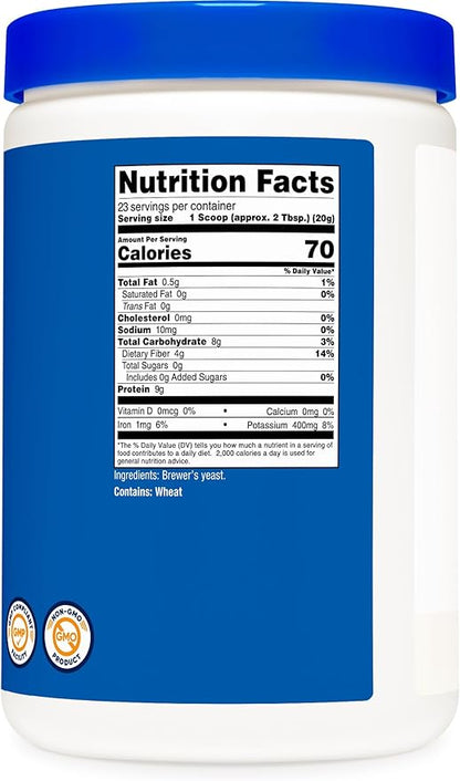 Nutricost Brewers Yeast Powder 1LB (16oz) - Non-GMO, Vegetarian Friendly