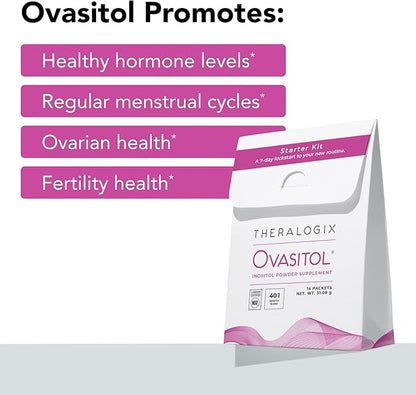 Theralogix Ovasitol Inositol Powder – 7-Day Starter Kit | Premium Inositol Supplement for Women | 40:1 Ratio Myo & D-Chiro Inositol | Supports Hormonal & Metabolic Health