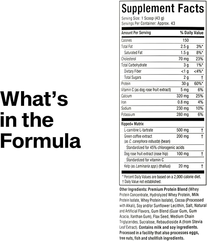 Muscletech Whey Protein Powder (Chocolate Fudge Brownie, 4LB) - Nitro-Tech Ripped Whey Protein Isolate & Peptides Smoothie Mix for Lean Muscle - 30g of Whey Protein for Women & Men, Packaging May Vary