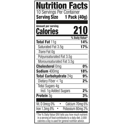 Lance Sandwich Crackers, ToastChee Cheddar, 10 Individually Wrapped Packs, 6 Sandwiches Each