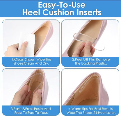 Ymapinc Shoe Gummies for Heels High, 34Pcs Silicone High Heel Protectors, Heel Cushion Pads Grips for Womens Anti Slip Shoe Grips, Cushions Insert for Sandals Women