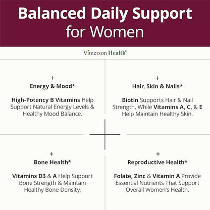 Multivitamin for Women with Methylated Vitamins and Chelated Minerals for Energy, Focus and Immune Health – Premium Daily Womens Multivitamins & Multiminerals – 60 Capsules