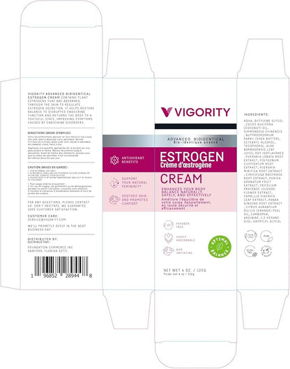 Estrogen Cream For Women, Natural Bioidentical, Hot Flashes Menopause Relief, Estrogen Cream With Wild Yam, Menstrual Cycle & Body Balance Support, Helps Reduce Hot Flashes, Paraben-Free, Vegan, 3-Month Supply(4 Oz)