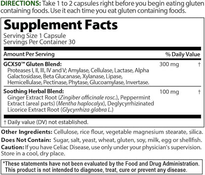 Healthy Digestives Gluten Cutter Enzyme Formula - Helps Improve Your Bodies Gluten Digestion and Assist in Breaking Down Wheat, Dairy and Other Grains - Capsules - 30 Servings