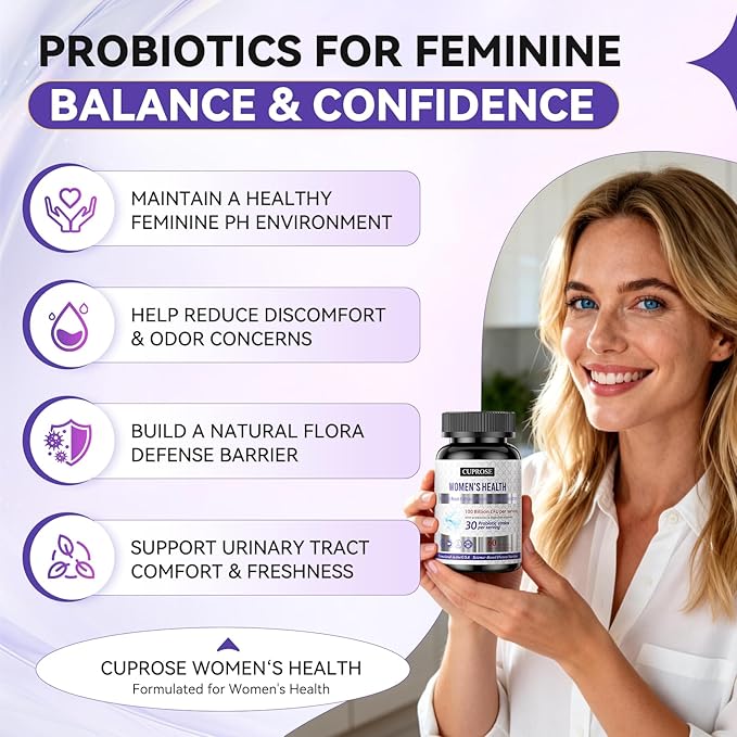 Probiotics for Women 100 Billion CFUs, Menopause, Joint Support & Bloating Relief, Turmeric Curcumin Moringa with Cranberry, Probiotics for Women Digestive Health - 60 Softgels