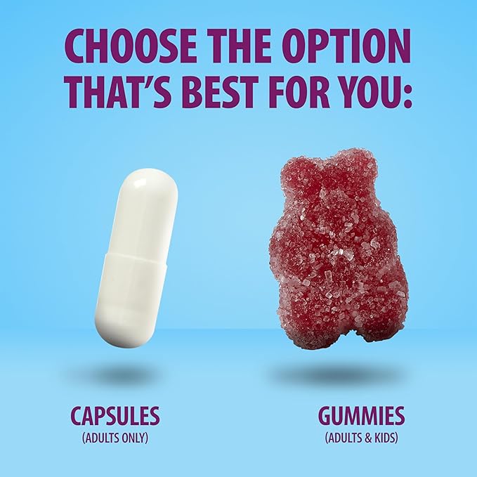 Digestive Advantage Daily Probiotic Gummy for Kids, Multi, Natural Fruit Flavours, 80.0 Count (Pack of 2)