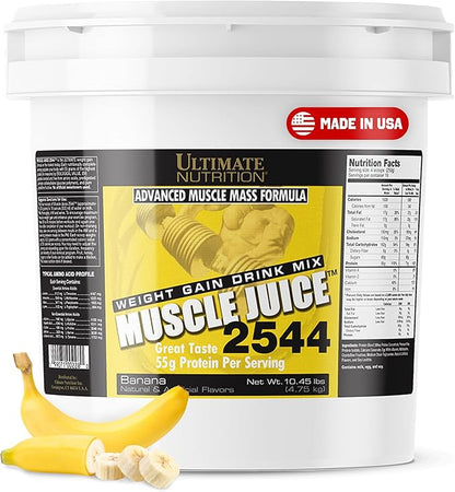 Ultimate Nutrition Muscle Juice, Weight Gain Drink Mix - Mass Gainer Workout Powder for Men & Women - Supplement for Lean Muscle Growth & Immune Support with 55g Protein - Banana, 10.45lb