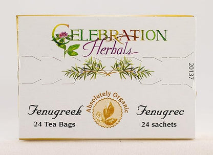 Celebration Herbals - Organic Caffeine Free Fenugreek Seed Herbal Tea - 24 Tea Bags