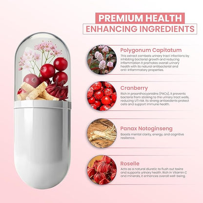 ZEN LIFE HERB UTFREx – Fast Acting - Promotes Urinary Tract Health Supports Healthy Immune and Urinary System, No Vitamins, Minerals, Prebiotics, Sugar, Plant-Based Supplement (60 Capsules)