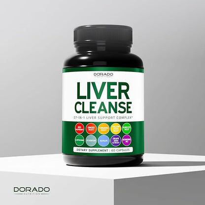 Liver Cleanse Detox & Repair (27 in 1 Formula - Milk Thistle, Dandelion Root, Turmeric, Artichoke Extract & More) - Detox Cleanse Supplement, Liver Support for Adults, Vegan - 60 Capsules (Pack of 2)