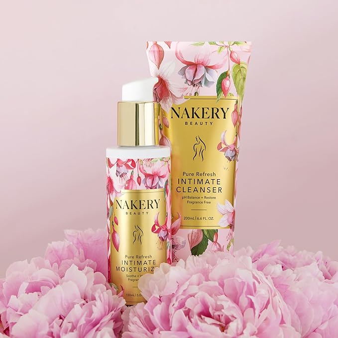 Nakery Intimate Wash Women pH Balanced Vaginal Cleanser - Hydrating Feminine Wash with Aloe & Hyaluronic Acid - Nourishing Vaginal Wash Supports Healthy pH & Odor Eliminator - Safe for Daily Use