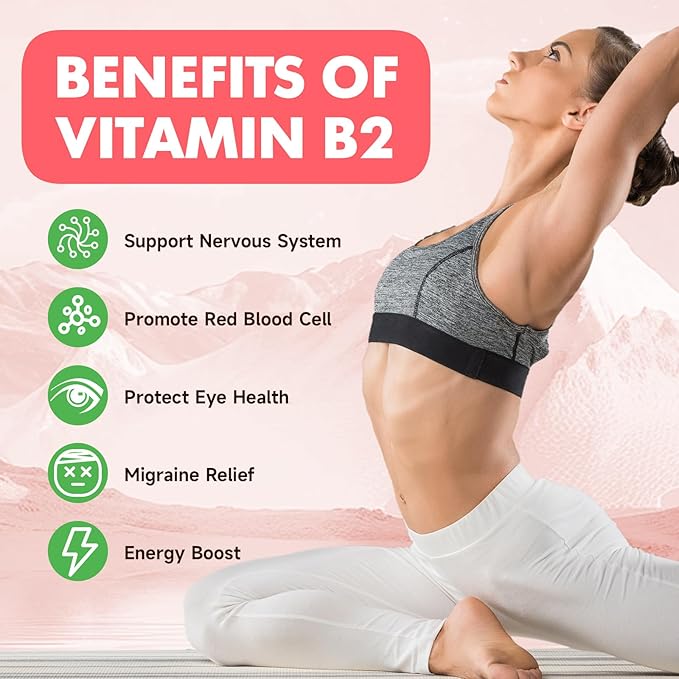 MEENCCD Vitamin B2 Gummies Riboflavin 400mg Supplement with Magnesium for Kids & Adults, B2 Gummies for Migraine Relief & Nervous System Support, Vegan, Sugar-Free, Raspberry Flavor, 60 Count